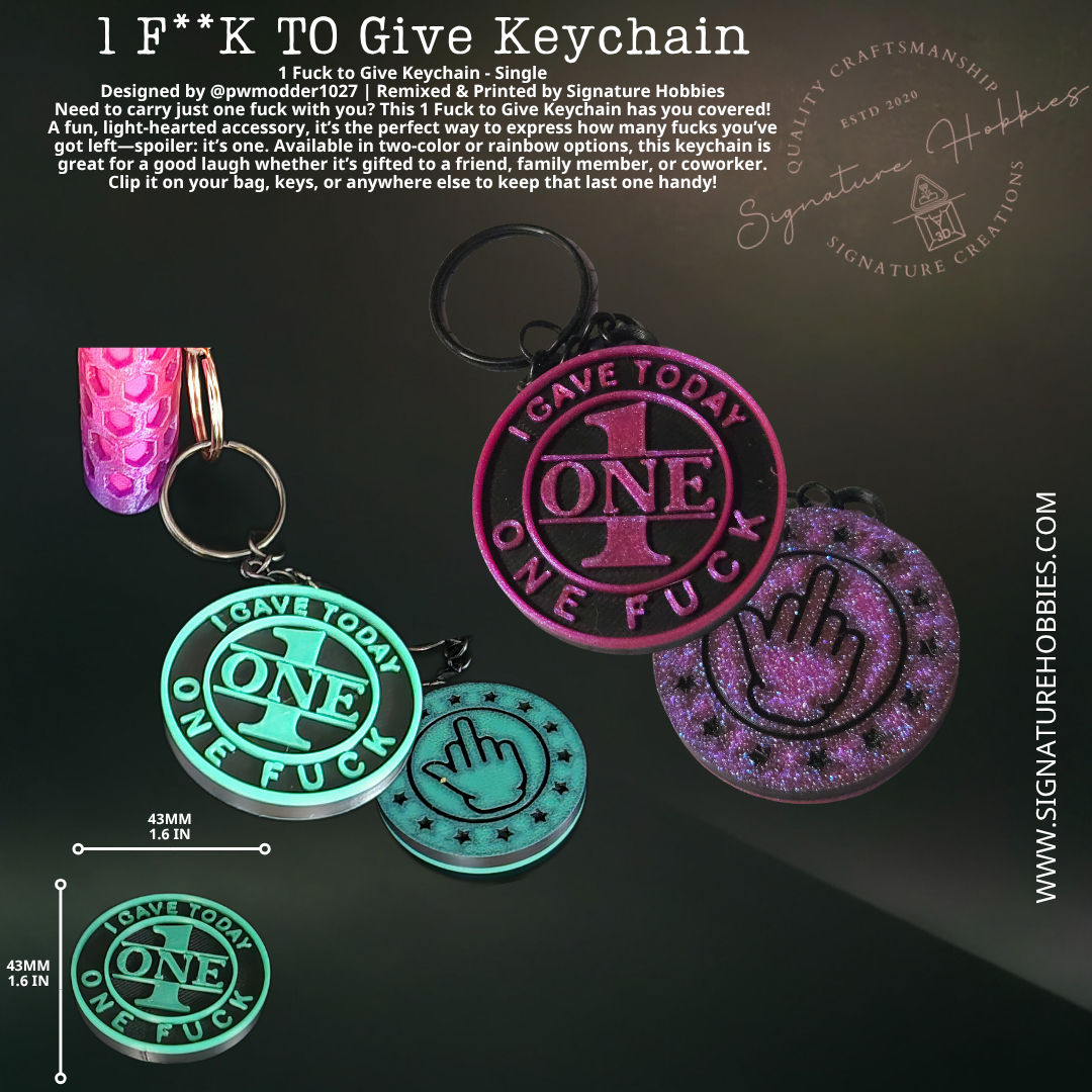 1 F**K TO Give Coin & Keychain